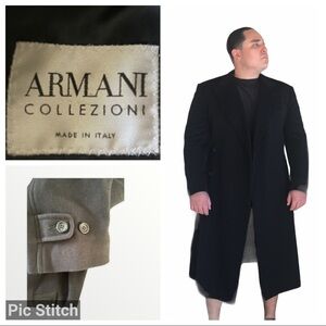 Armani Neumann Marcus black large coat size 42/C